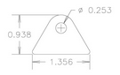 4130 1/8" THK, 1/4" HOLE, 5/8" HT, STRAIGHT CHASSIS TAB - QTY 4